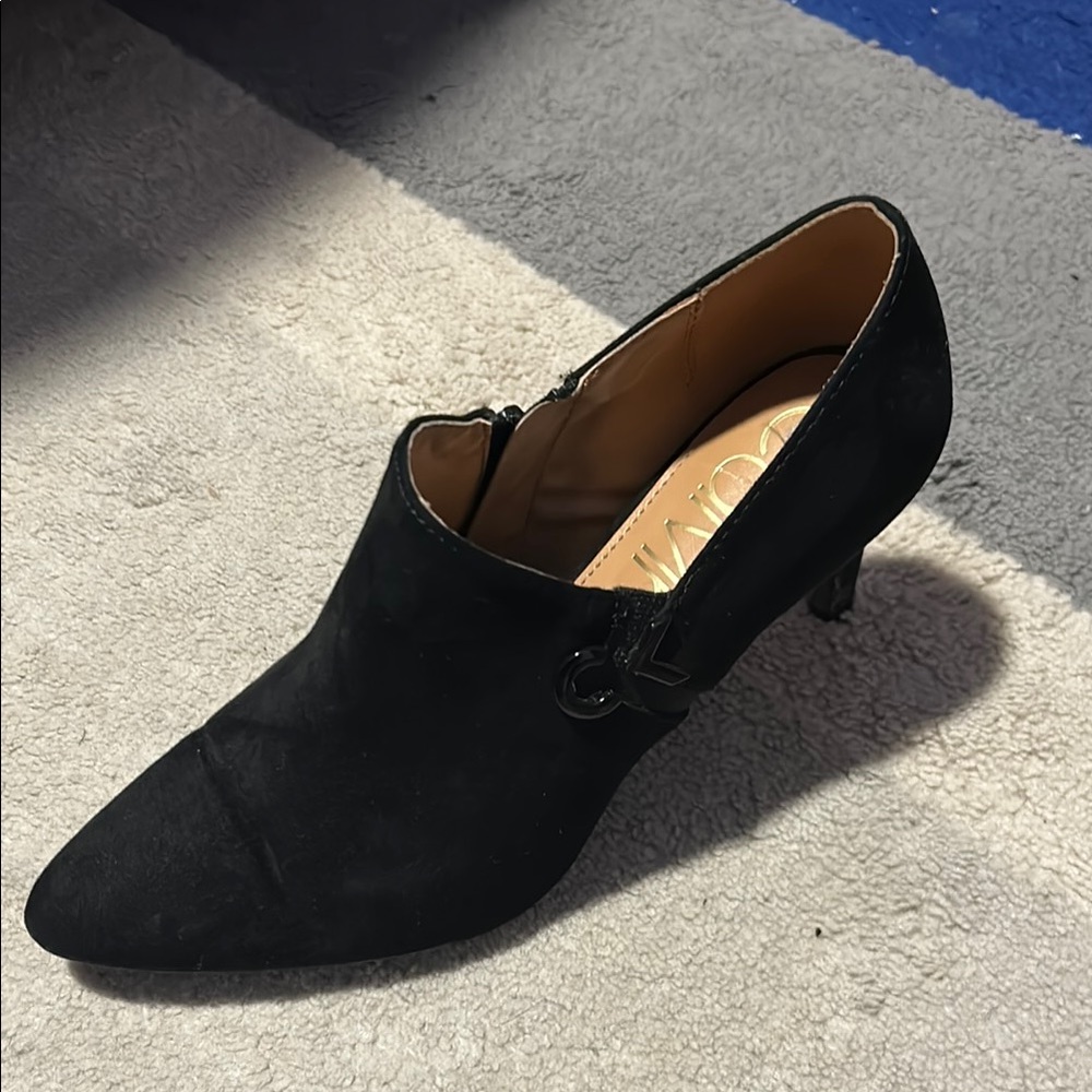 Calvin Klein Black Suede Booties